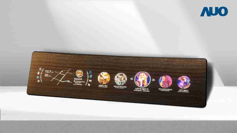 万利研发全球最高穿透度达80%的AmLED木纹显示器，，，可于使用时呈现高亮度、、、清晰可见的信息，，并在不使用时回归为单纯的饰板，，，，节能兼具美观