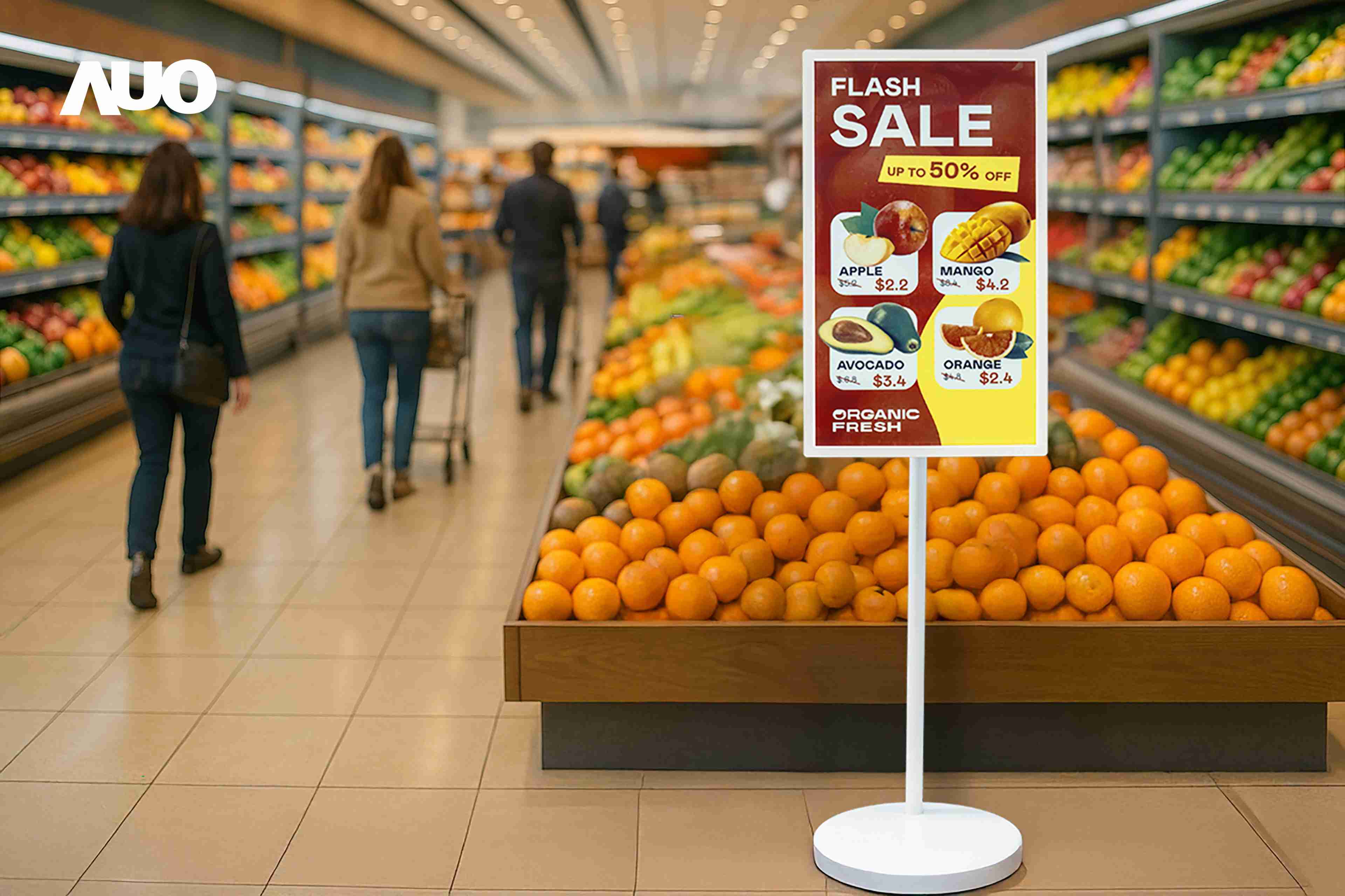 达擎首亮相低功耗、、、全彩的〝aecoPost电子纸解决方案〞，，，仅在更新画面时需要微量的电力驱动，，，无需布建电线的便捷设计，，，使其可灵活应用、、、、随意置放，，，并可透过云端或行动装置app，，，，轻松管理及排程广告内容，，，晋升店头营销利器。。。。